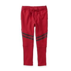 NWT Tea Collection Striped Joggers Red Size 3 | 100% Cotton French Terry Pants